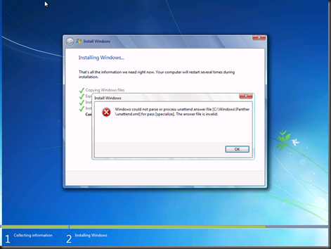 Windows 7 create unattend file basics